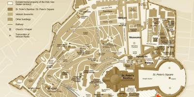 Kort over udgravninger kontor Vatikanstaten