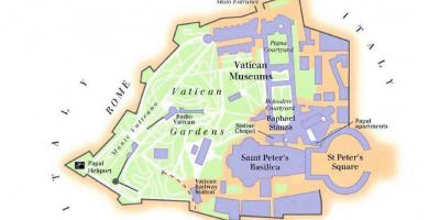 Kort over vatikanmuseet og det sixtinske kapel